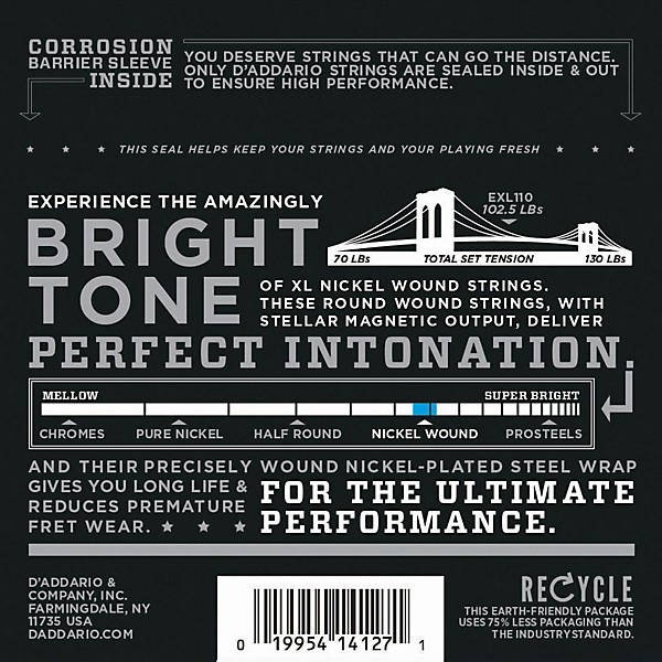 EXL110BT Balanced Tension Lite Electric Guitar Strings 10 Pack