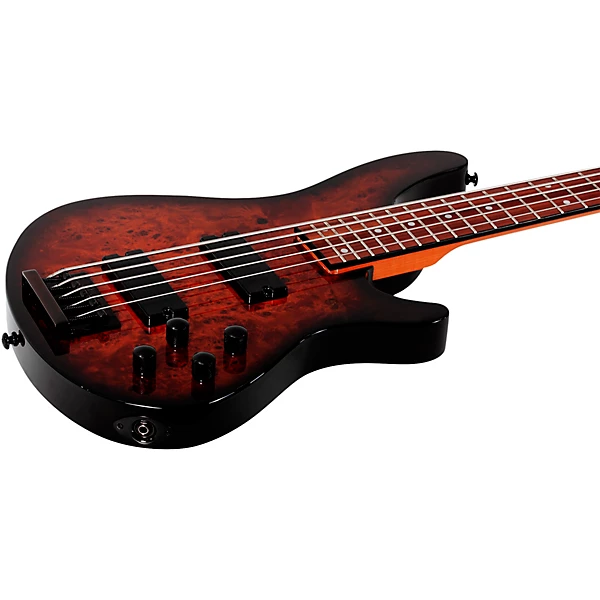 Schecter Guitar Research C 5 Standard 5 String Electric Bass Guitar Tobacco Burl