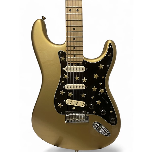 Used Fender Lincoln Brewster Stratocaster Gold Solid Body Electric Guitar
