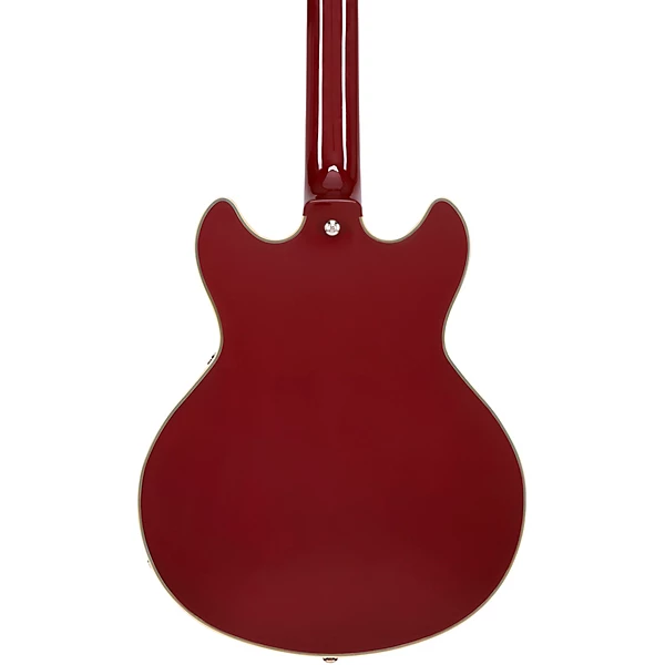 Premier Mini DC Semi Hollow Electric Guitar Burnt Red