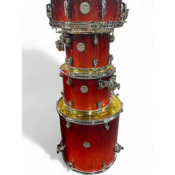 Mapex Used Mapex 4 Piece Meridian Birch Cherry Fade Drum Kit.gc
