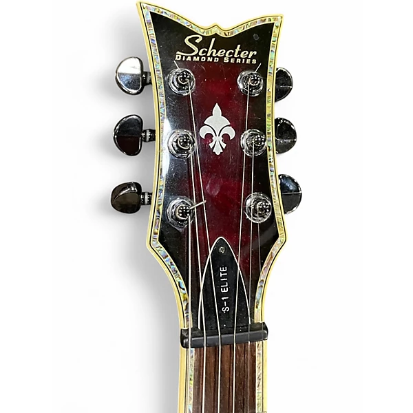 Used Schecter Guitar Research s1 elite trans cherry Solid Body Electric Guitar