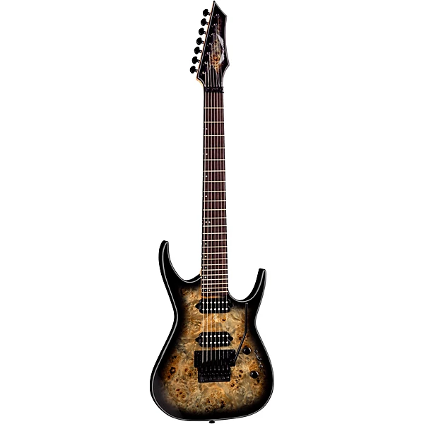 Dean Exile Select 7 String Electric Guitar Natural Black Burst