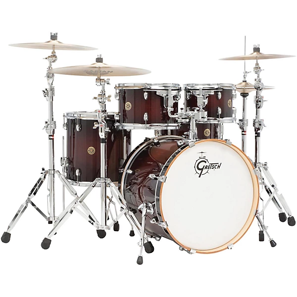 Gretsch Drums Catalina Maple 5 Piece Shell Pack with 20 Bass Drum Level 1 Deep Cherry Burst J03650004001000.gc