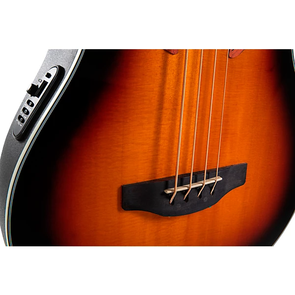 Ovation CEB44 1N G Celebrity Elite Mid Depth Acoustic Electric Bass Guitar New England Burst