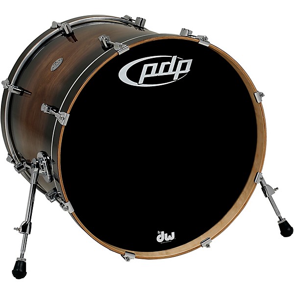 Concept Exotic Series Bass Drum Walnut to Charcoal Burst 22 x