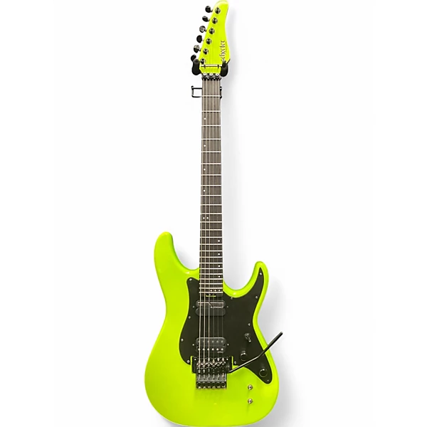 Used Schecter Guitar Research Sun Valley SS FR SLIME YELLOW Solid Body Electric Guitar