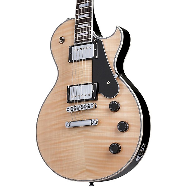 Schecter Guitar Research Solo II Custom Electric Guitar Gloss Natural Top with Black Back