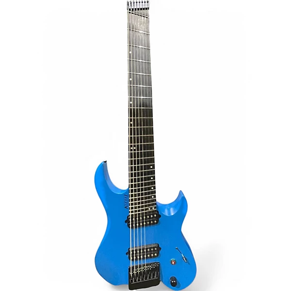 Used Kiesel Vader 8 Multi Scale Blue Solid Body Electric Guitar