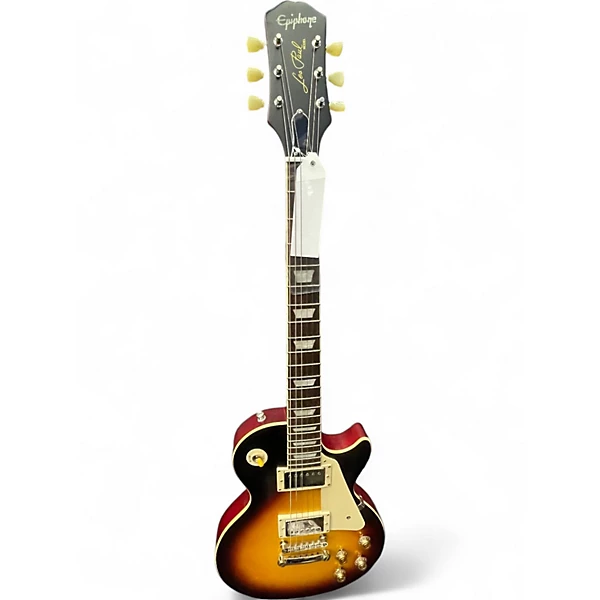 Epiphone Used 2021 Epiphone Limited Edition Les Paul Traditional Pro 2 Tone Sunburst Solid Body Electric Guitar.gc