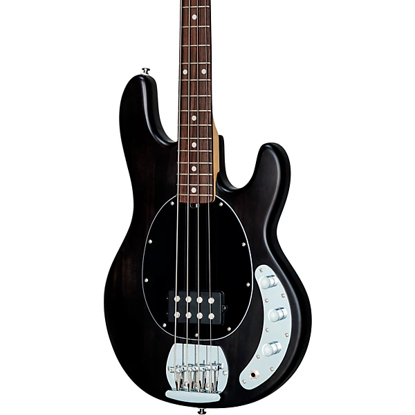 Sterling by Music Man StingRay Ray4 Electric Bass Guitar Satin Transparent Black Black Pickguard