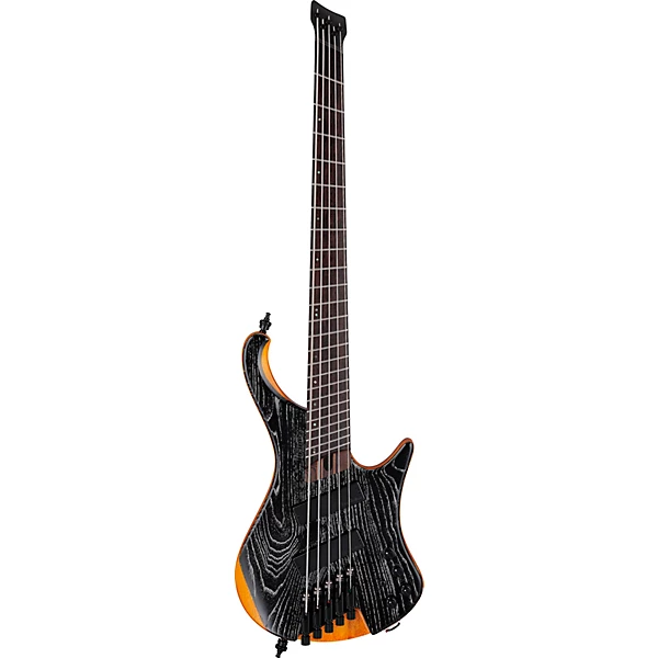 Ibanez EHB1135MS 5 String Multi Scale Ergonomic Headless Bass Guitar Silver Wave Black Low Gloss