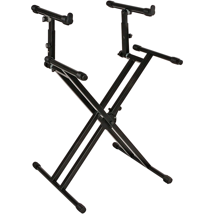 Quik Lok Double Tier Double Braced Keyboard Stand Level 1 H92113004000000.gc