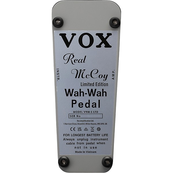 VOX VRM 1 Real McCoy Limited Edition Wah Effects Pedal Chrome