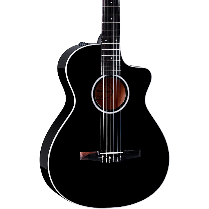 212ce N Plus Limited Edition Grand Concert Nylon String Acoustic Electric Guitar Black