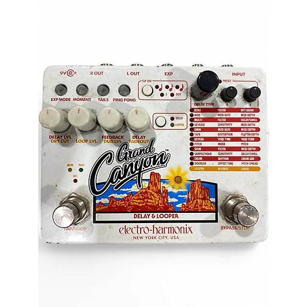 Used Electro Harmonix Grand Canyon Delay and Looper Effect Pedal