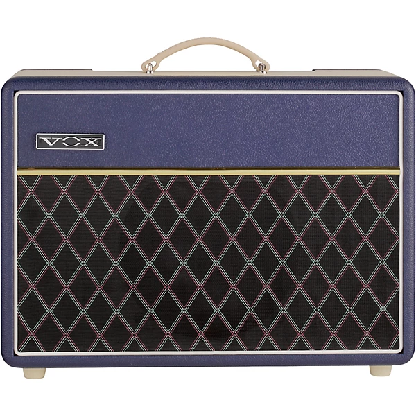 VOX AC10 Custom 10W 1x10 Limited Edition Tube Guitar Combo Amp With KORG Pitchblack X Pedal Tuner Blue/Cream