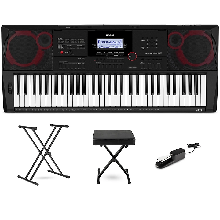 CT X3000 61 Key Portable Keyboard Essentials Bundle