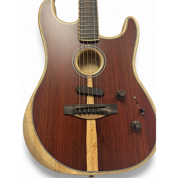 Fender American Acoustasonic Cocobolo Stratocaster Acoustic Electric Guitar.gc