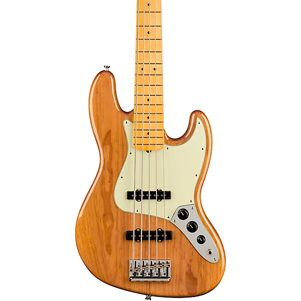 American Professional II Jazz Bass V Roasted Pine Natural