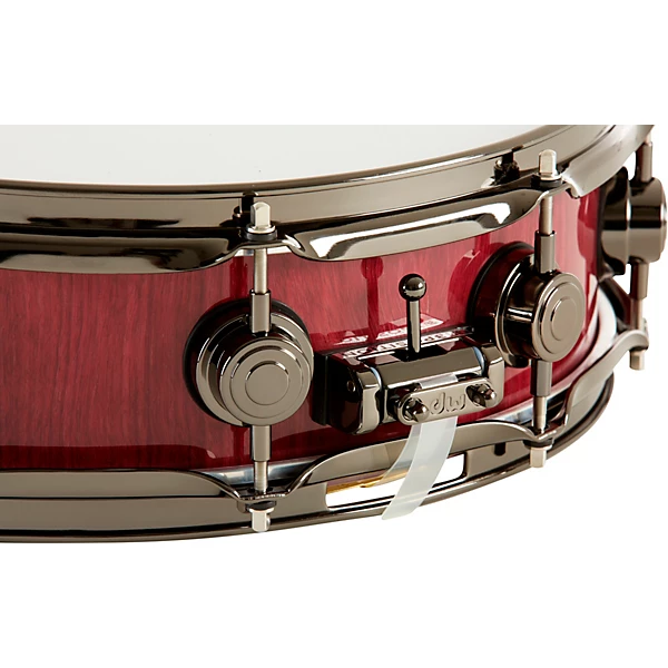 DW Collector's Exotic Purpleheart With Heart Graphic Snare Drum, Black Nickel Hardware 14 x 4 in.
