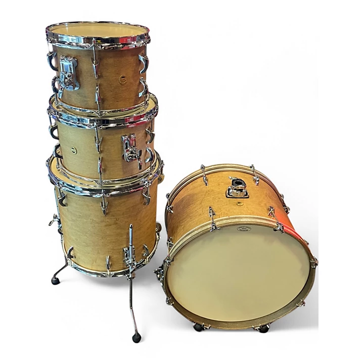 Inde Used Inde 4 Piece Flex Tuned Maple Natural Drum Kit.gc