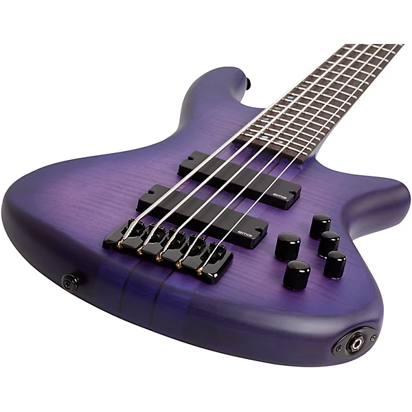 Schecter Guitar Research Limited Edition Stiletto Studio 5 5 String Bass Transparent Purple Burst