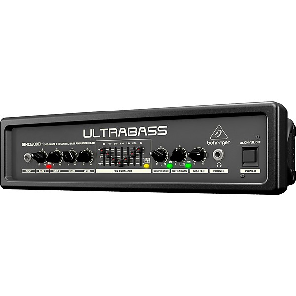 Behringer Ultrabass 300W 2 Channel 7 Band FBQ Equalizer Bass Amplifier Head Black