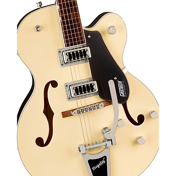 Gretsch Guitars G5420T Electromatic Classic Hollowbody Single Cut Electric Guitar Level 1 Two Tone Vintage White London Grey M07635004002000.gc