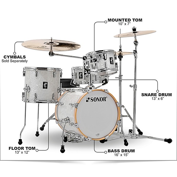 AQ2 Safari Maple 4 Piece Shell Pack White Marine Pearl