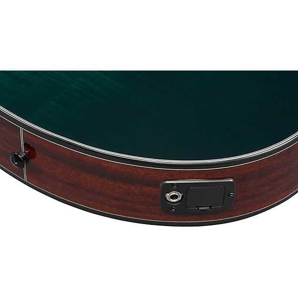 AEWC32FM Thinline Acoustic Electric Guitar Dark Green Sunset Fade