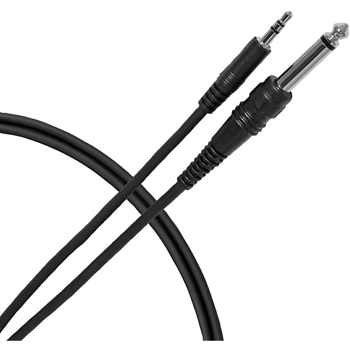 Essential Interconnect Cable 35 mm TRS Male to 1 4 TS Male 5 ft Black