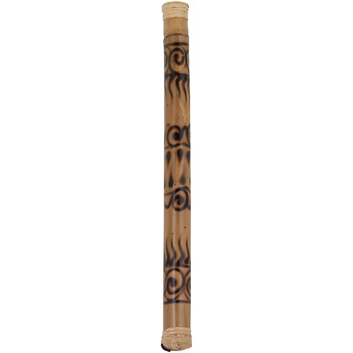 24 in Bamboo Rainstick in Hand Painted Rhythm Water Finish