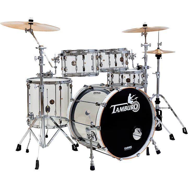 Volume Series 5 Piece Seamless Acrylic Shell Pack With 22 Bass Drum Clear