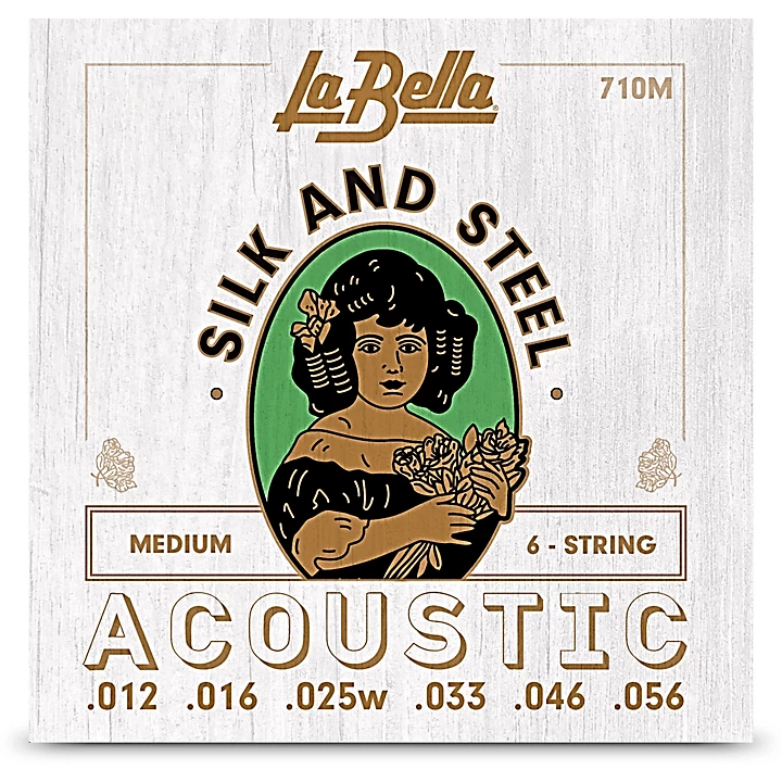 710M Silk Steel Medium Acoustic Guitar Strings