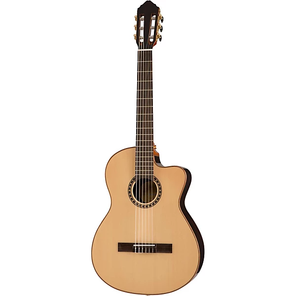 LFN200Sce Spruce Rosewood Thinline Acoustic Electric Classical Guitar Natural