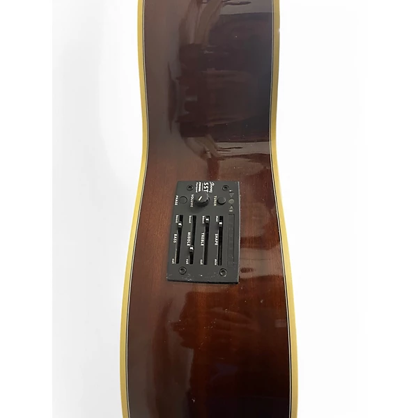 Ibanez Used Ibanez AEB10E Wine Red Acoustic Bass Guitar.gc