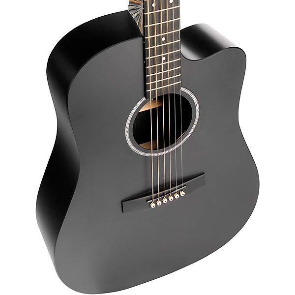 DC X1E Special X Series HPL Dreadnought Acoustic Electric Guitar Black