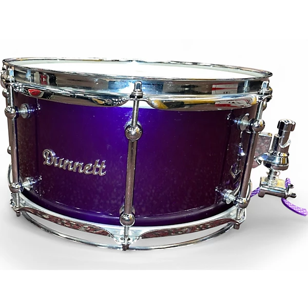 Dunnett Used Dunnett 65X13 Classic Stainless Steel Snare Purple Drum.gc