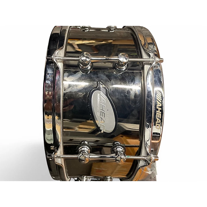 Ahead Used Ahead 6X13 Brass Snare Black Chrome Drum.gc