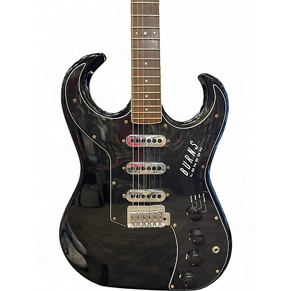 Used Burns BISON Black Solid Body Electric Guitar
