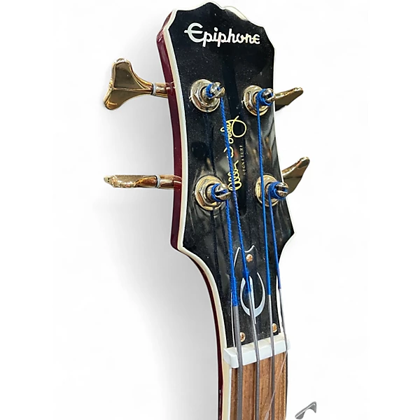 Used Epiphone Allen Woody Signature Candy Apple Red Electric Bass Guitar