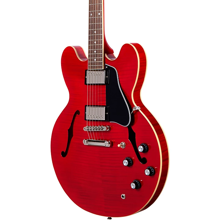 Epiphone ES 335 Figured w/Gibson USA Pickups Semi Hollow Electric Guitar Cherry