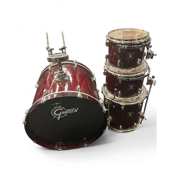 Gretsch Drums Used 2010s Gretsch Drums 4 Piece Catalina Ash Cherry Gloss Over Ash Drum Kit.gc