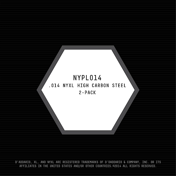 NYPL014 Plain Steel Guitar Strings 2 Pack 014