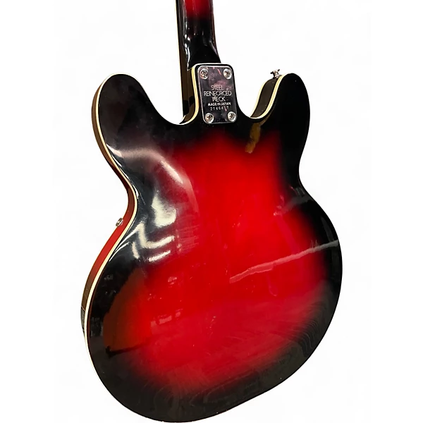 Vintage 1970s Aria DIAMOND 1202 RED BURST Hollow Body Electric Guitar