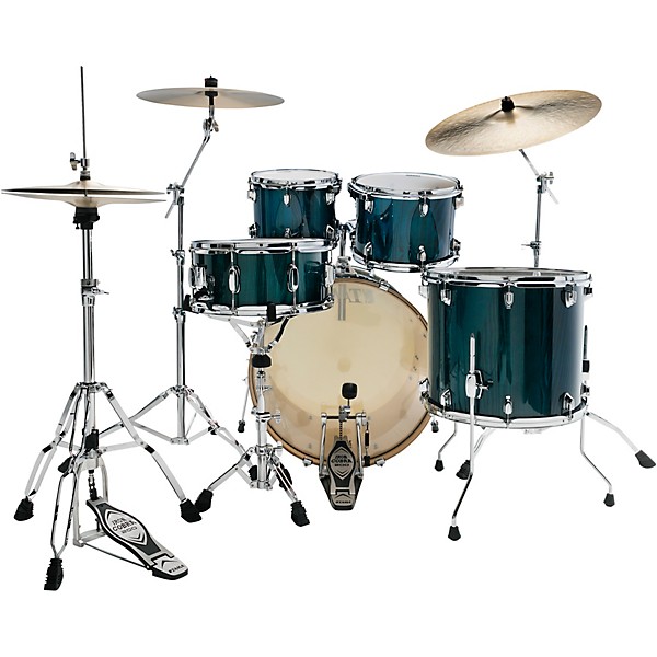 Superstar Classic 5 Piece Shell Pack With 22 Bass Drum Gloss Sapphire Lacebark Pine