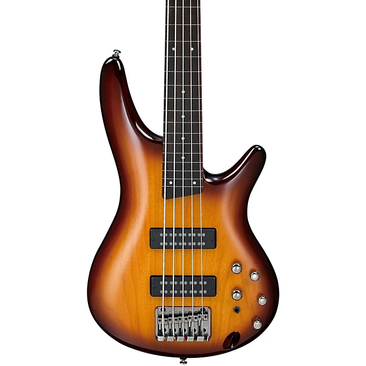 Ibanez SR375EF 5 String Fretless Electric Bass Brown Burst