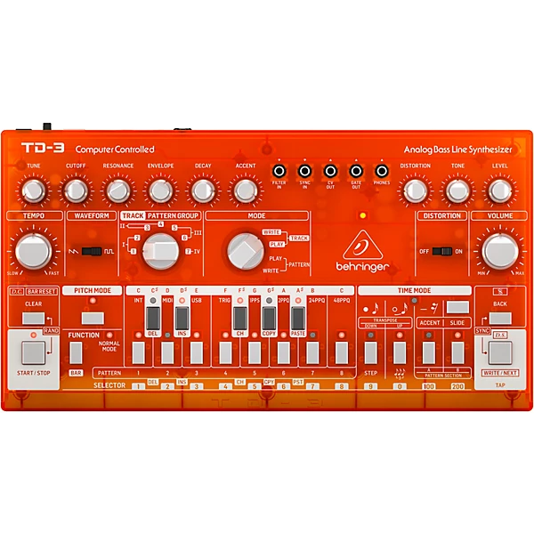 TD 3 TG Analog Bass Line Synthesizer Tangerine
