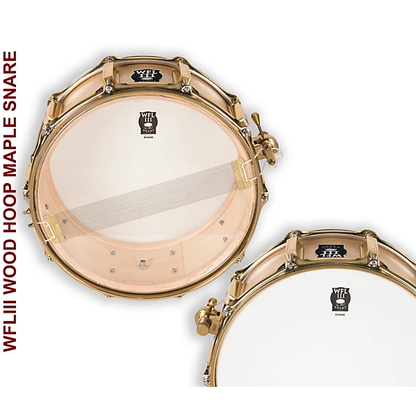 Classic Wood Maple Snare Drum with Gold Hardware